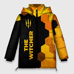 Куртка зимняя женская The Witcher - gold gradient по-вертикали, цвет: 3D-черный