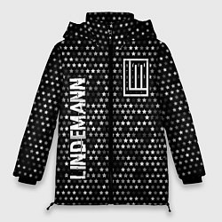 Женская зимняя куртка Lindemann glitch на темном фоне вертикально