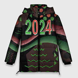 Женская зимняя куртка 2024 абстрактный фон