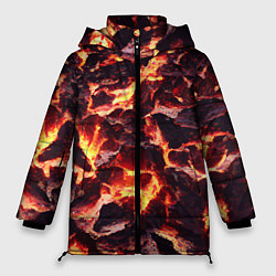 Куртка зимняя женская Бурлящая лава, цвет: 3D-красный