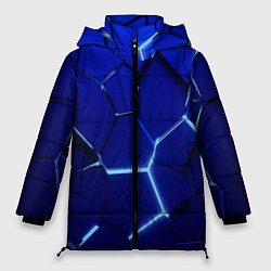 Куртка зимняя женская Плиты неоновые, цвет: 3D-черный