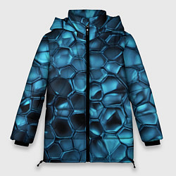 Куртка зимняя женская Синее стекло, цвет: 3D-светло-серый