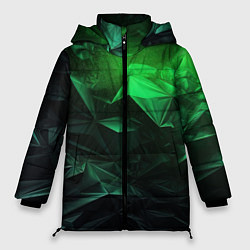 Женская зимняя куртка Глубина зеленого абстракции