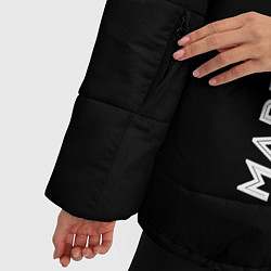 Куртка зимняя женская Маргарита и неоновый герб России по-вертикали, цвет: 3D-черный — фото 2