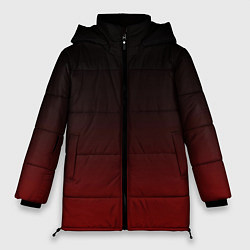 Женская зимняя куртка Градиент от тёмного до тёмно красного