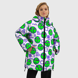 Куртка зимняя женская Green smiley face, цвет: 3D-светло-серый — фото 2