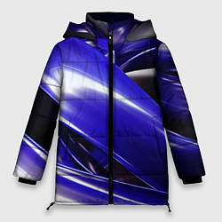 Женская зимняя куртка Blue black abstract