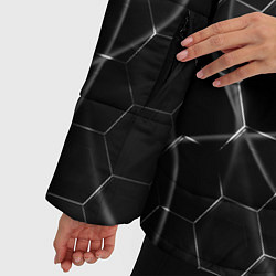 Куртка зимняя женская Чёрные соты, цвет: 3D-черный — фото 2