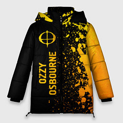 Женская зимняя куртка Ozzy Osbourne - gold gradient по-вертикали