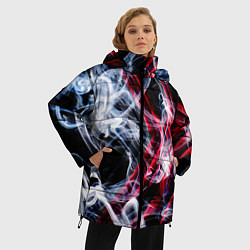 Куртка зимняя женская Дым и стрелки, цвет: 3D-черный — фото 2
