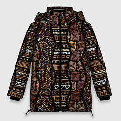 Женская зимняя куртка Волнистый этнический орнамент