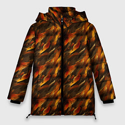 Куртка зимняя женская Brown print from the neural network, цвет: 3D-черный
