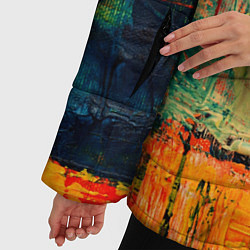 Куртка зимняя женская Арт стиль красками, цвет: 3D-красный — фото 2