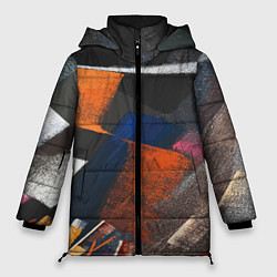 Куртка зимняя женская Меловая симфония, цвет: 3D-черный