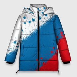 Куртка зимняя женская Российский триколор, цвет: 3D-светло-серый