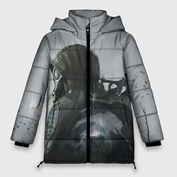 Куртка зимняя женская STALKER 2 одиночка постер, цвет: 3D-черный