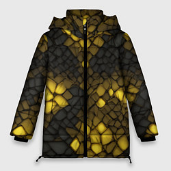 Женская зимняя куртка Жёлтый трескающийся камень