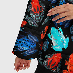 Куртка зимняя женская Тропические лягушки, цвет: 3D-красный — фото 2