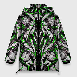 Женская зимняя куртка Зелёная кибернетическая броня