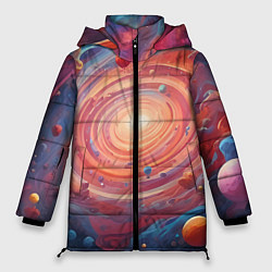 Женская зимняя куртка Галактика в спирали