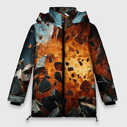 Куртка зимняя женская Большой взрыв камней, цвет: 3D-черный