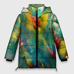 Женская зимняя куртка Абстрактные мазки краски