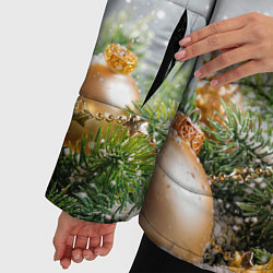 Куртка зимняя женская Новогодняя ель, цвет: 3D-светло-серый — фото 2