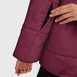 Куртка зимняя женская Бордовая кофта костюм Марата - слово пацана сериал, цвет: 3D-черный — фото 2