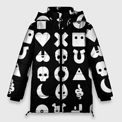 Женская зимняя куртка Любовь смерть и роботы паттерн