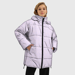 Куртка зимняя женская Бледный паттерн контуров сердец, цвет: 3D-светло-серый — фото 2