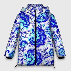 Женская зимняя куртка Гжель стиль