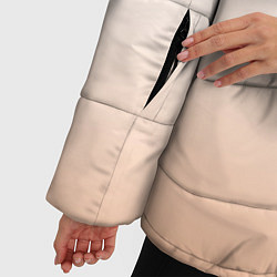 Куртка зимняя женская Персиково-белый градиент, цвет: 3D-черный — фото 2