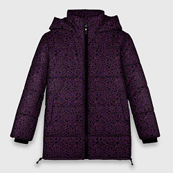 Куртка зимняя женская Фиолетовый имитация шкуры змеи, цвет: 3D-черный