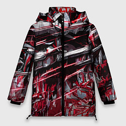 Куртка зимняя женская Кровавый красный металл, цвет: 3D-черный