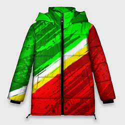 Женская зимняя куртка Расцветка Зеленоградского флага
