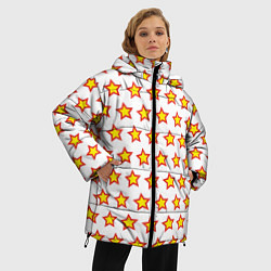 Куртка зимняя женская Звезды защитника, цвет: 3D-светло-серый — фото 2