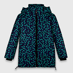Куртка зимняя женская Neon stripes, цвет: 3D-светло-серый