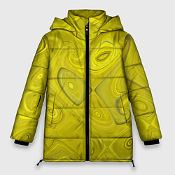 Куртка зимняя женская Желтые плавленные клетки, цвет: 3D-черный