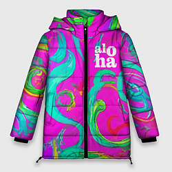 Женская зимняя куртка Abstract floral pattern - aloha