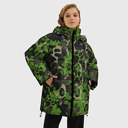 Куртка зимняя женская Котячий камуфляж, цвет: 3D-светло-серый — фото 2