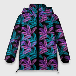 Женская зимняя куртка Тропические пальмовые листья