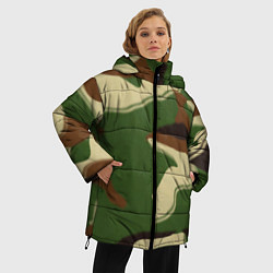 Куртка зимняя женская Камуфляжная текстура, цвет: 3D-красный — фото 2