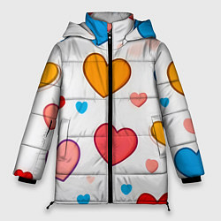 Женская зимняя куртка Сердца сердечки