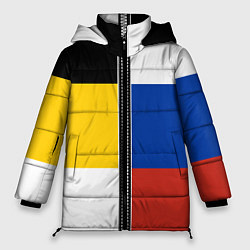 Куртка зимняя женская Россия - патриот, цвет: 3D-черный