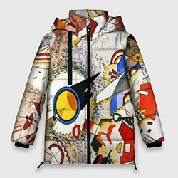 Женская зимняя куртка Кандинский картина - шумная акварель