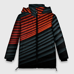 Куртка зимняя женская Рифленая абстракция, цвет: 3D-черный