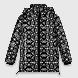 Куртка зимняя женская Графичный узор из треугольников, цвет: 3D-светло-серый