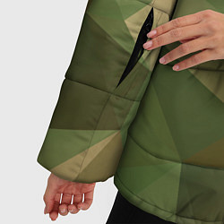 Куртка зимняя женская Камуфляжный геометрический паттерн, цвет: 3D-светло-серый — фото 2