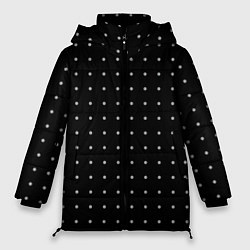 Куртка зимняя женская Черный в белую точку, цвет: 3D-черный