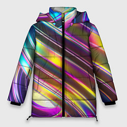 Женская зимняя куртка Неоновый скрученный металл разноцветный